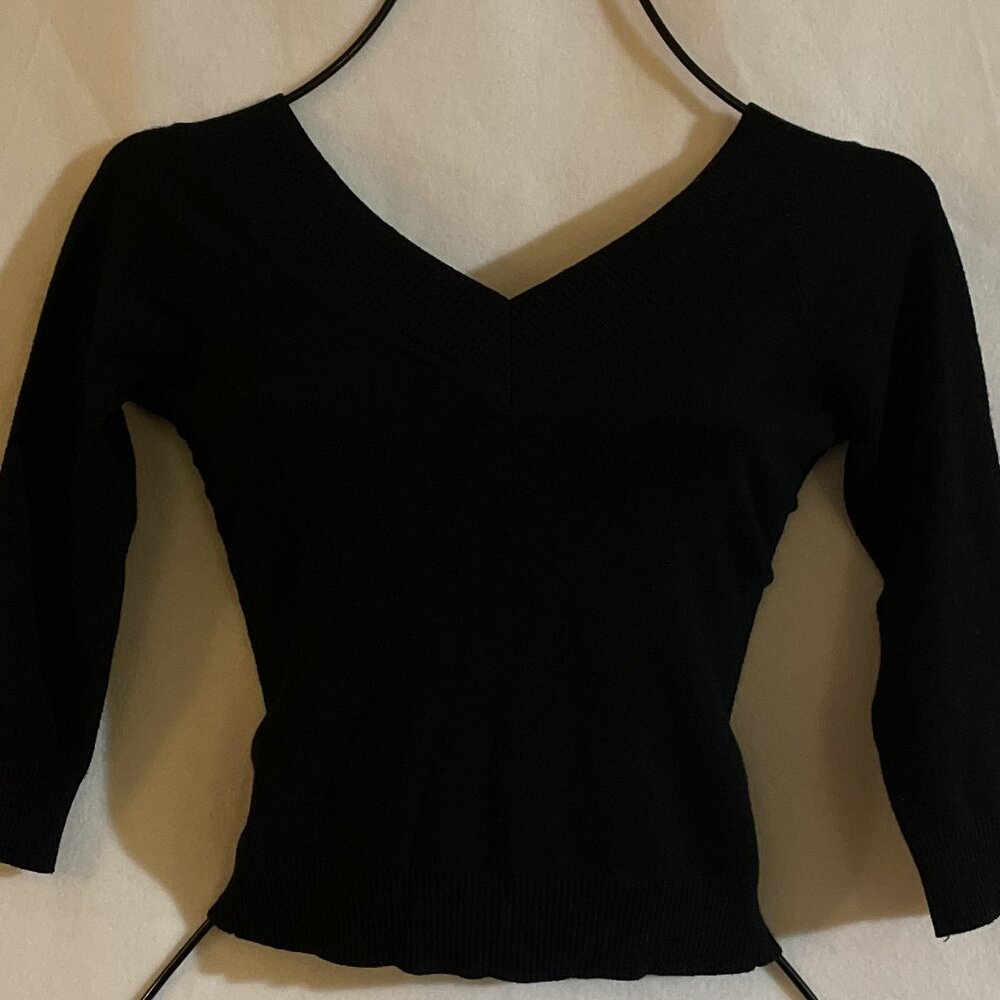Womens Black Sweater by Sweater Project Size Small Very Soft